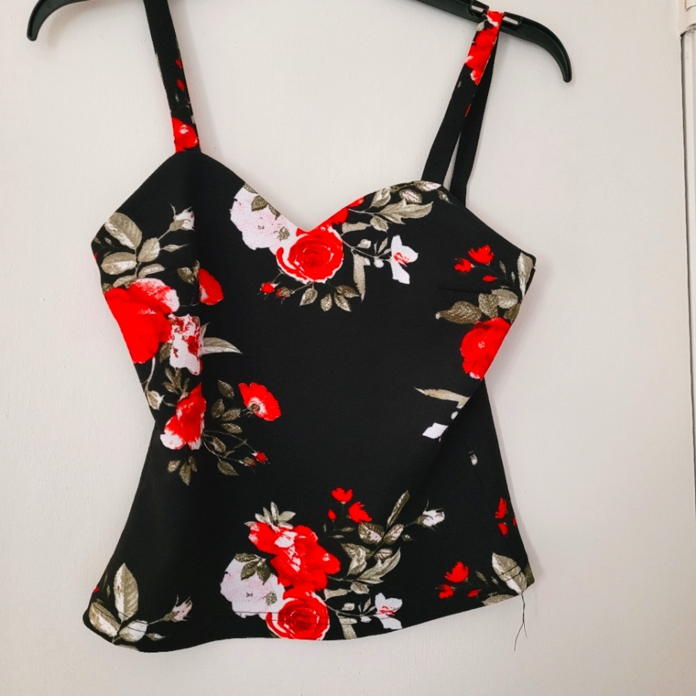 Shein Floral Crop Top